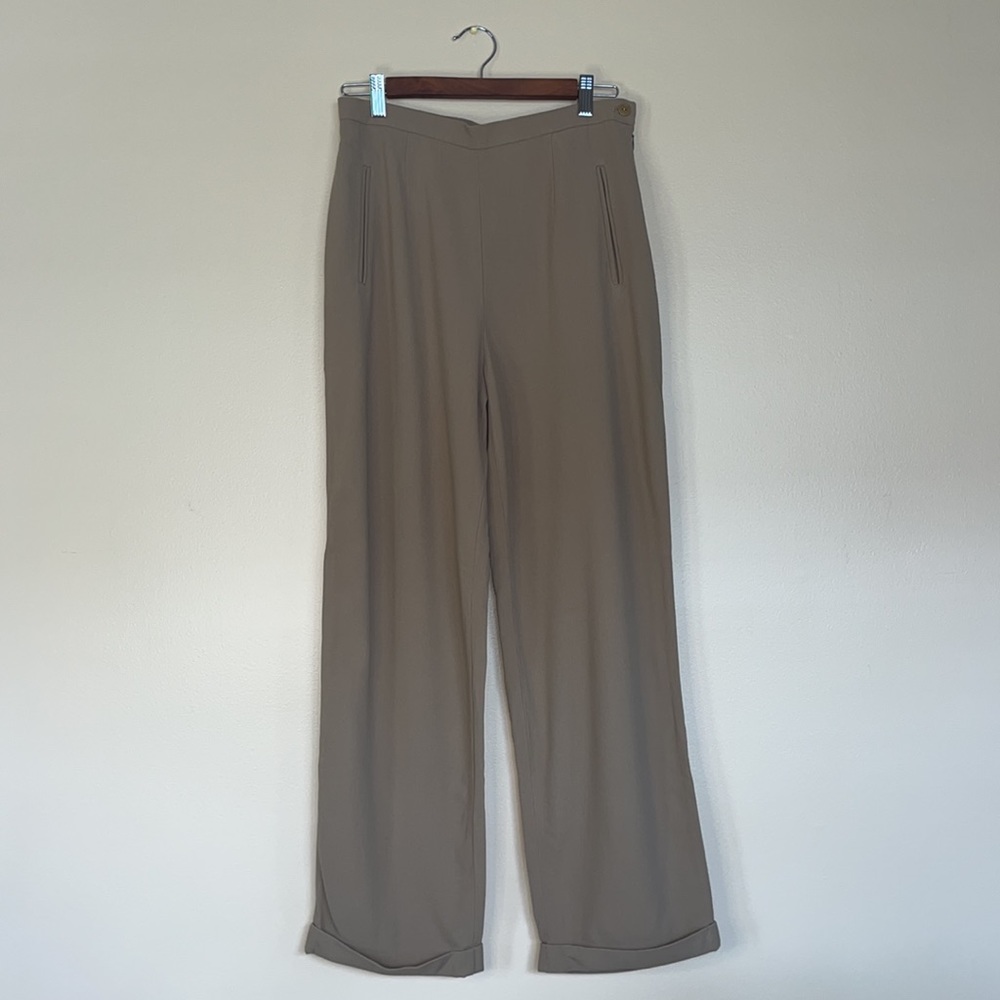 Karl Lagerfeld Cuffed Trousers Wool Dress Pants